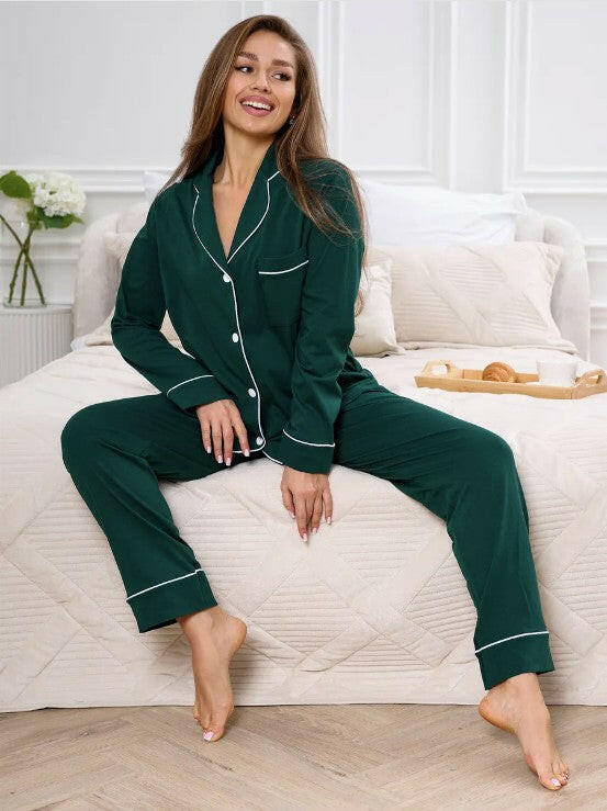 Loungewear Set in Cotton Rayon.