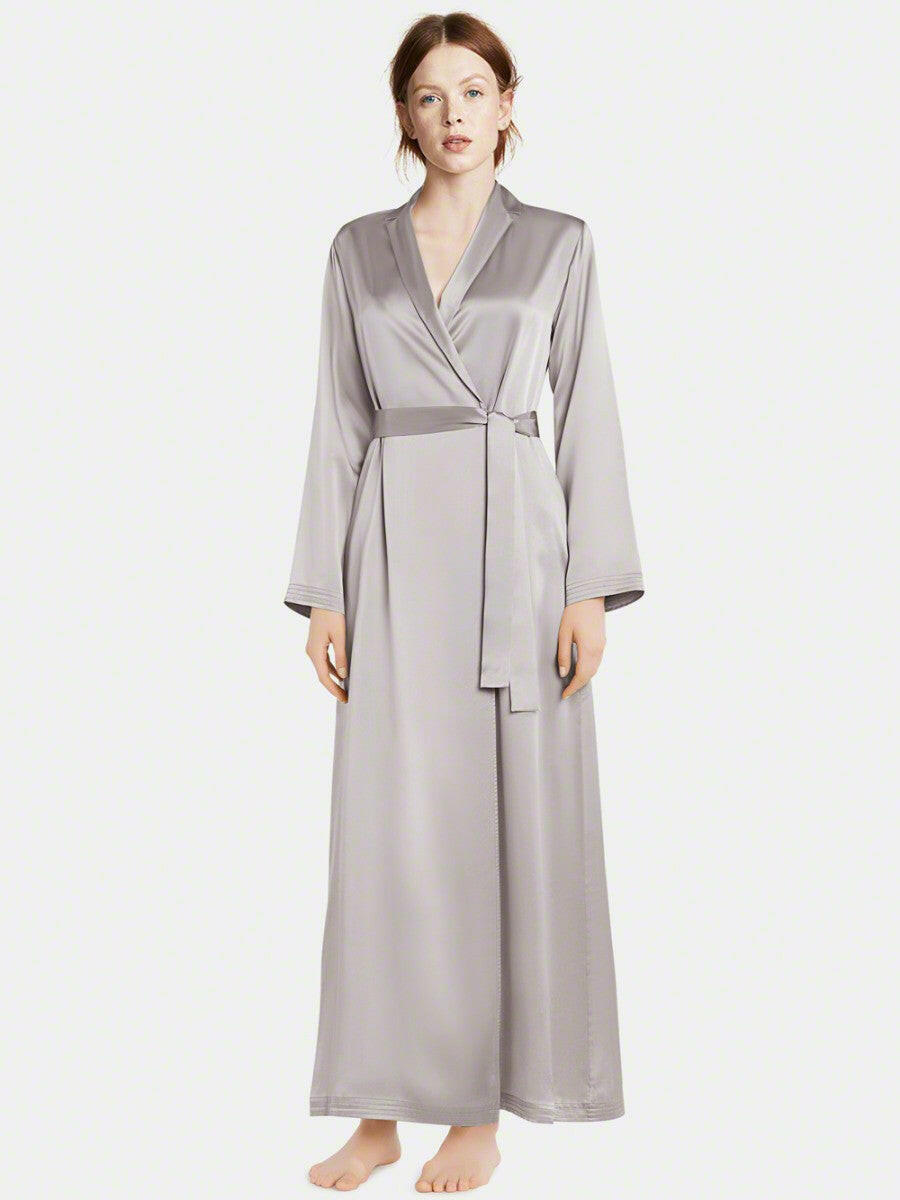 Long Satin Robe - Bella Babe by SK Nightsuit Nightdress Robes Silk Satin Nighty Gown Nightwear
