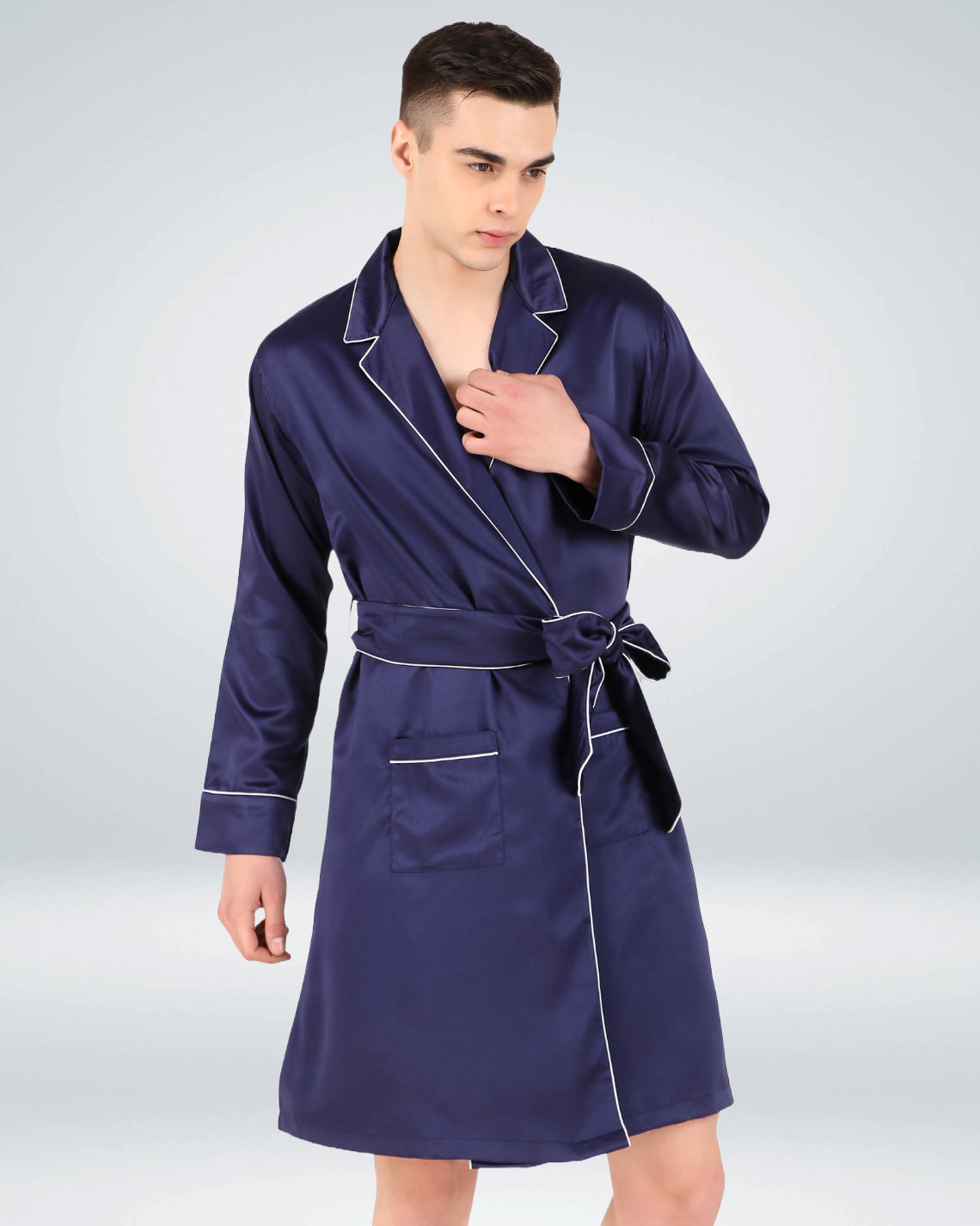 Luxe Satin Robe with Shorts.