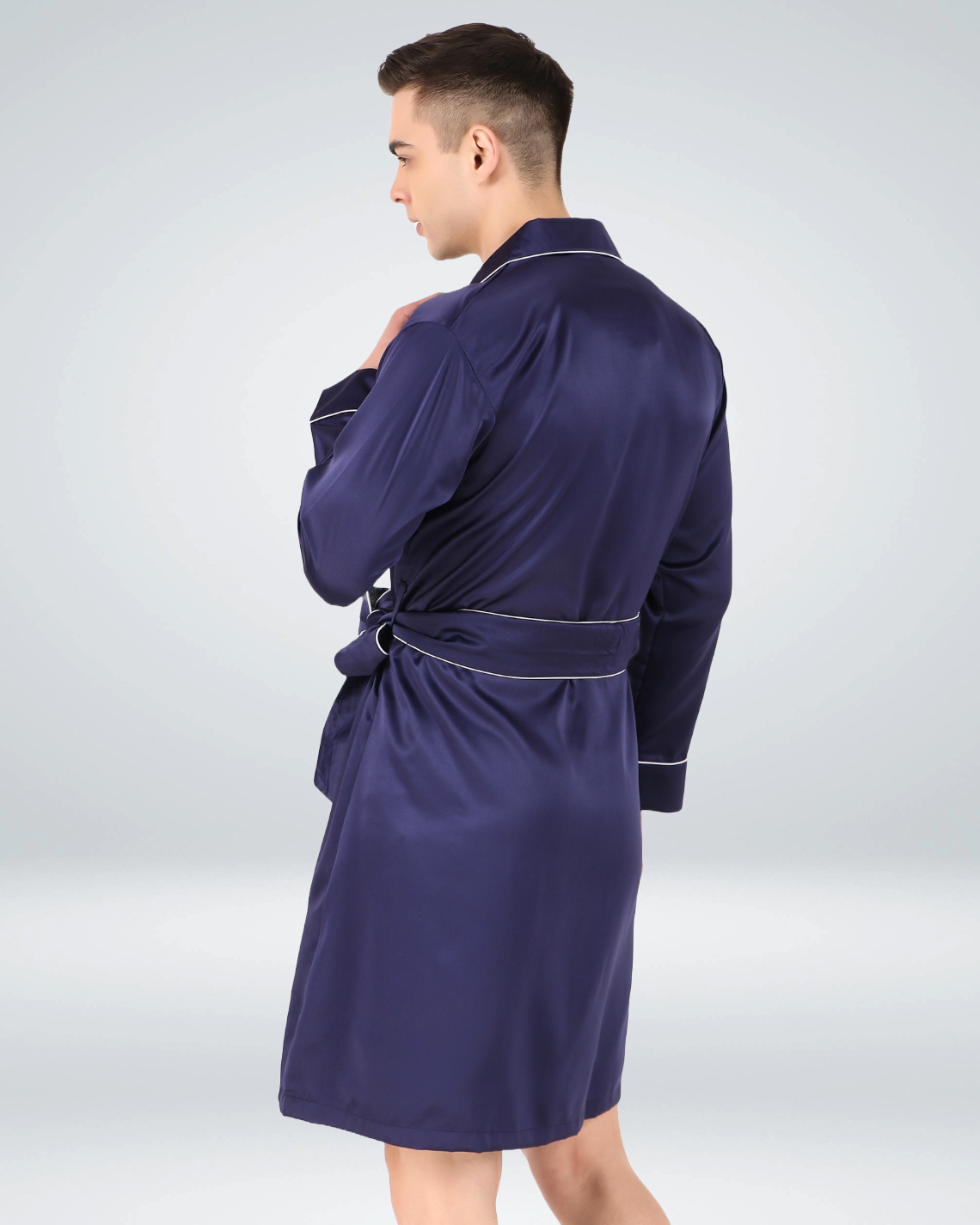 Luxe Satin Robe with Shorts.