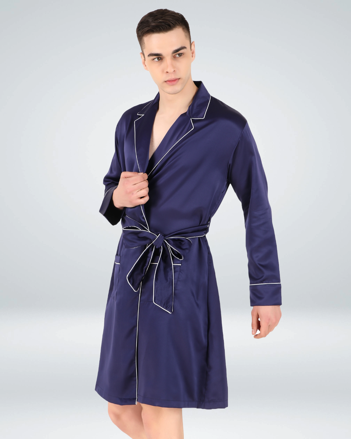 Luxe Satin Robe with Shorts.