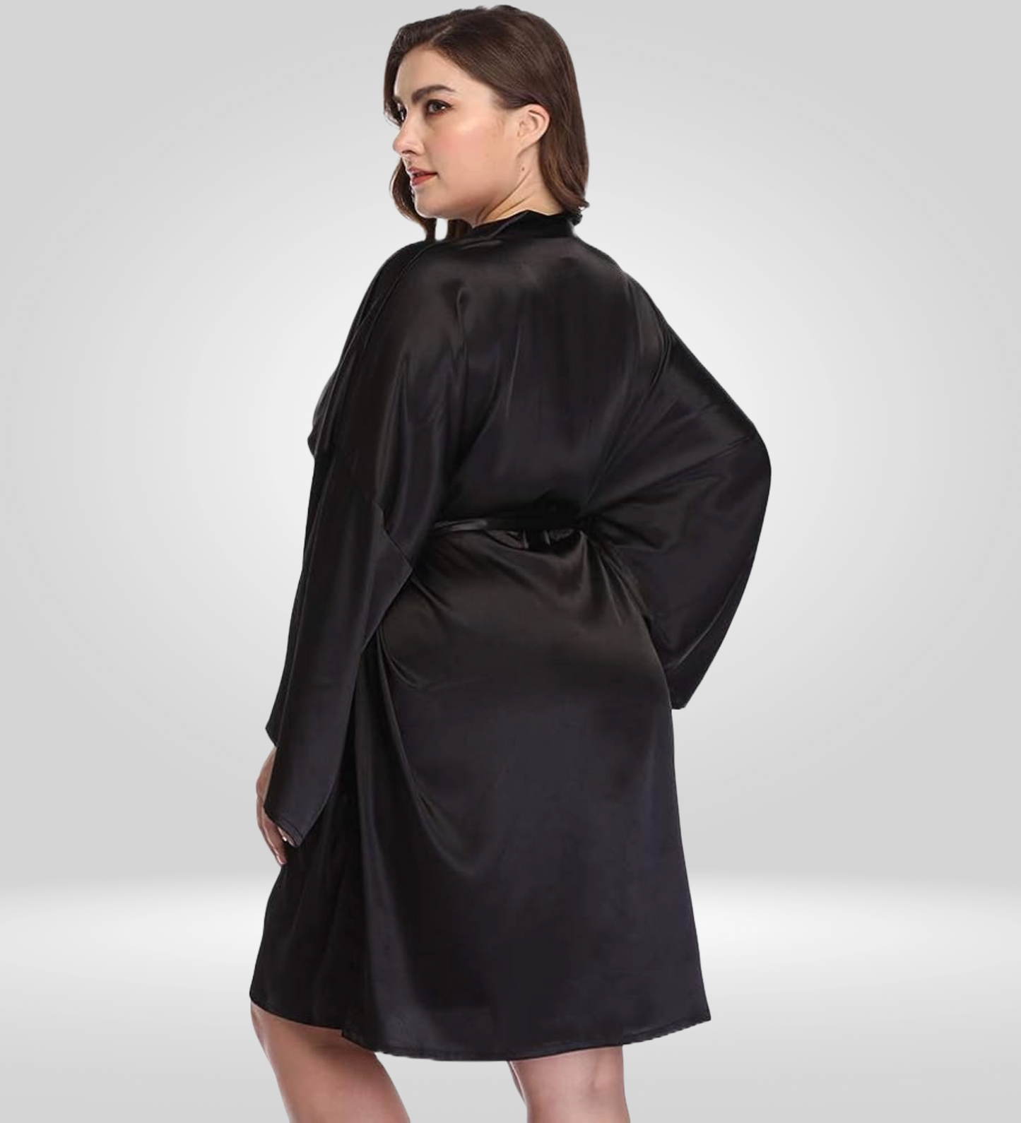 Dressing Robe Plus Size - Bella Babe by SK Nightsuit Nightdress Robes Silk Satin Nighty Gown Nightwear