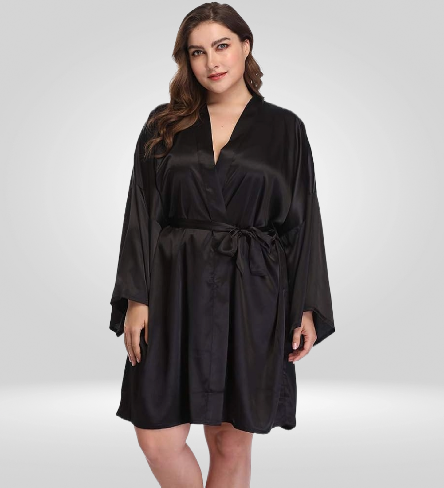Dressing Robe Plus Size - Bella Babe by SK Nightsuit Nightdress Robes Silk Satin Nighty Gown Nightwear