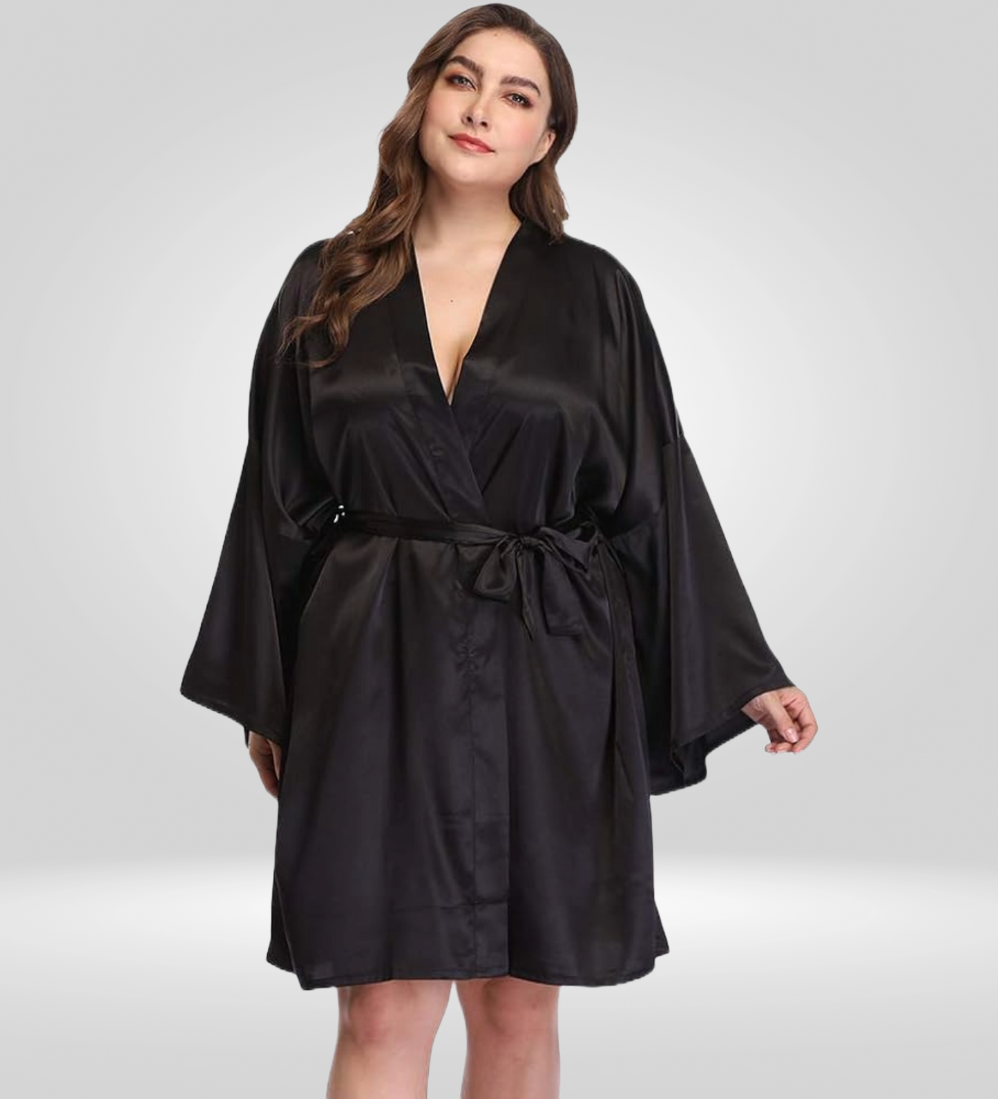 Dressing Robe Plus Size - Bella Babe by SK Nightsuit Nightdress Robes Silk Satin Nighty Gown Nightwear