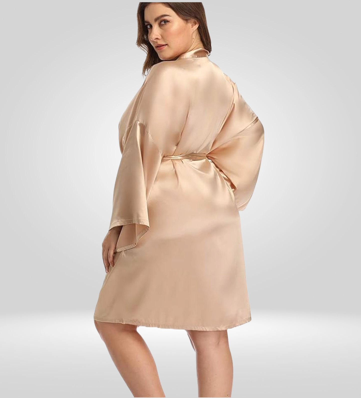 Dressing Robe Plus Size - Bella Babe by SK Nightsuit Nightdress Robes Silk Satin Nighty Gown Nightwear
