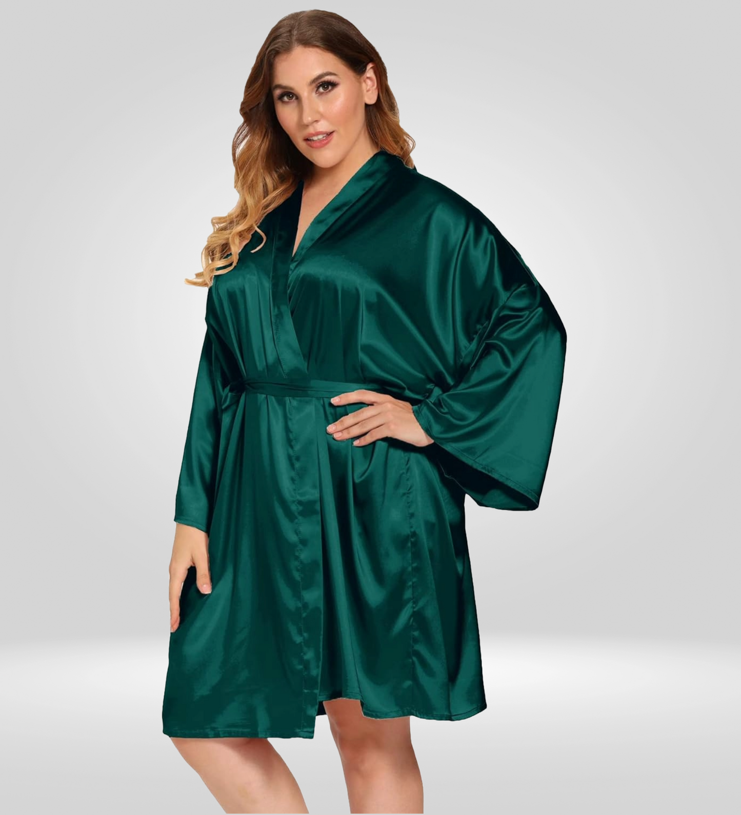 Dressing Robe Plus Size - Bella Babe by SK Nightsuit Nightdress Robes Silk Satin Nighty Gown Nightwear