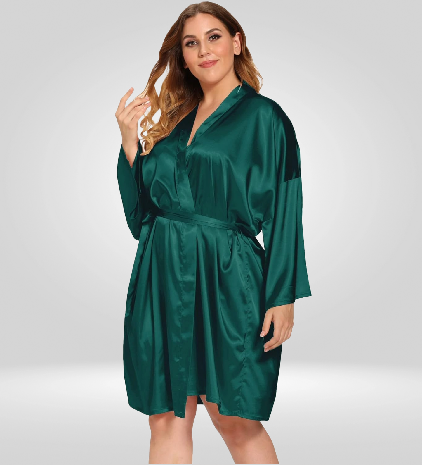 Dressing Robe Plus Size - Bella Babe by SK Nightsuit Nightdress Robes Silk Satin Nighty Gown Nightwear