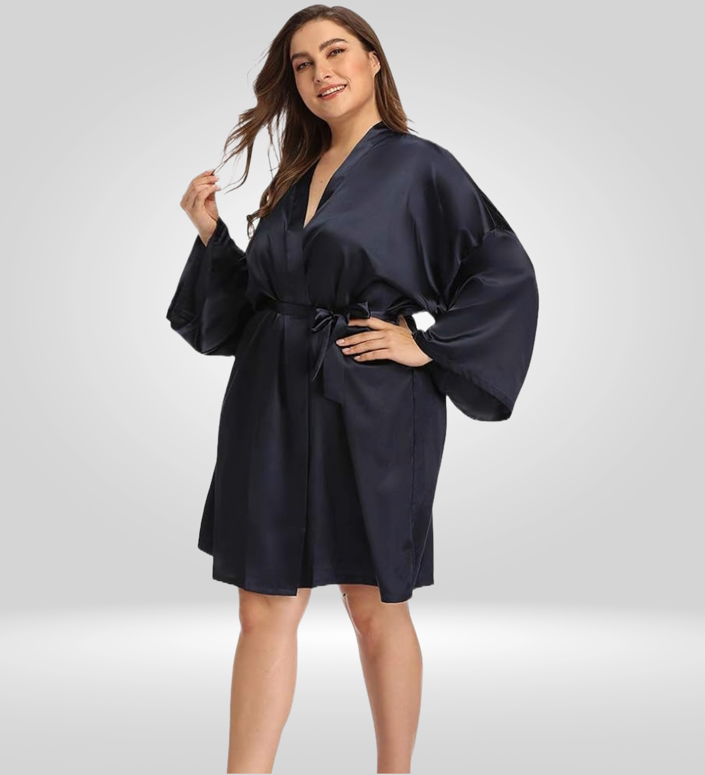 Dressing Robe Plus Size - Bella Babe by SK Nightsuit Nightdress Robes Silk Satin Nighty Gown Nightwear