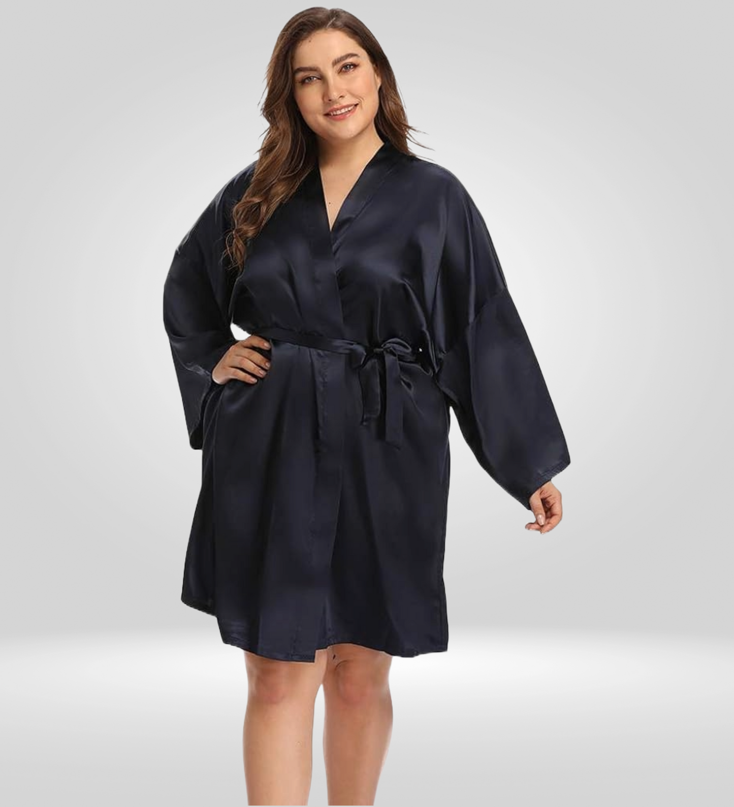 Dressing Robe Plus Size - Bella Babe by SK Nightsuit Nightdress Robes Silk Satin Nighty Gown Nightwear