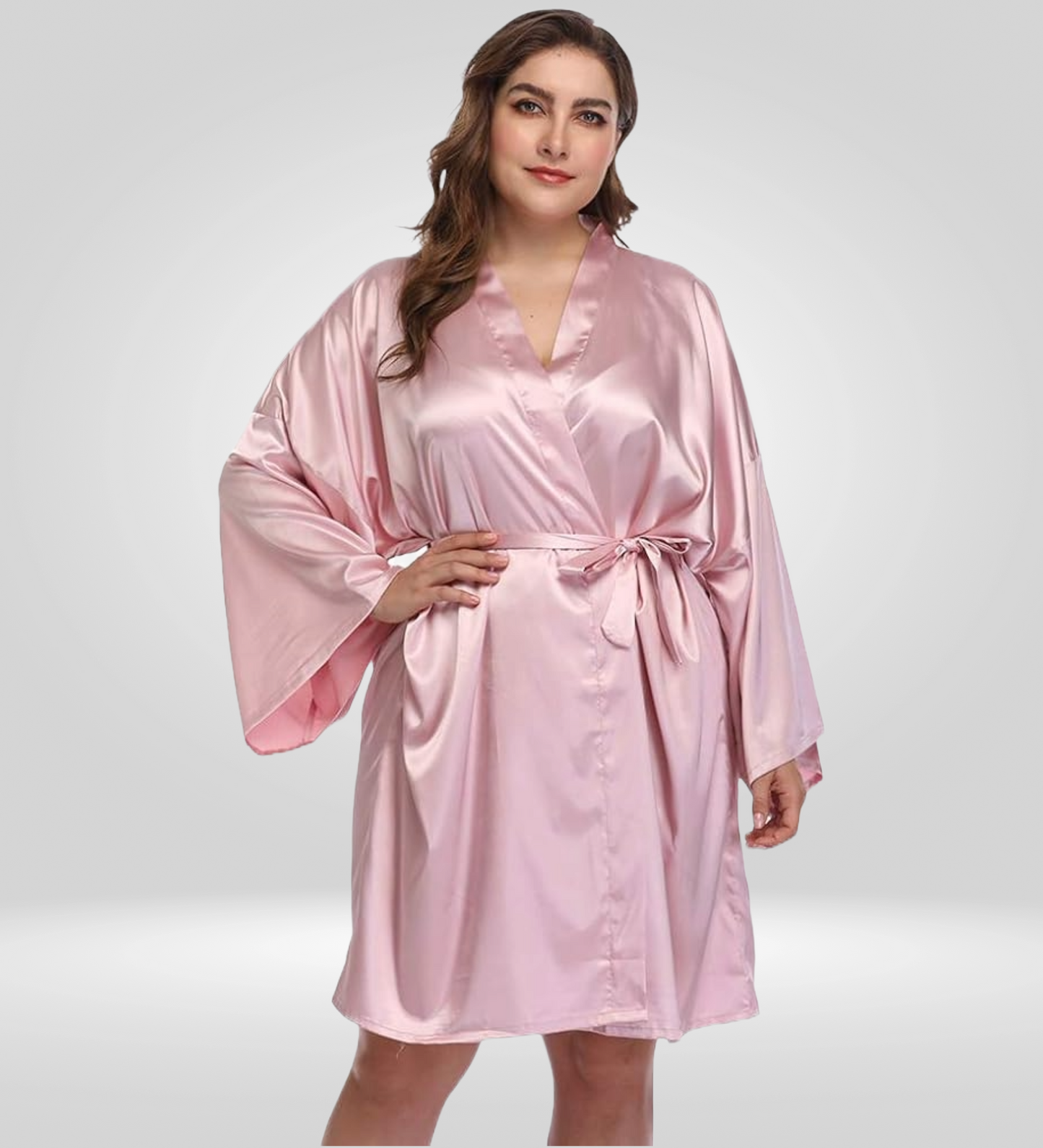 Dressing Robe Plus Size - Bella Babe by SK Nightsuit Nightdress Robes Silk Satin Nighty Gown Nightwear
