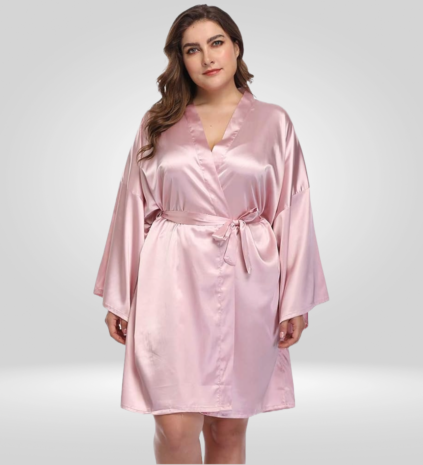 Dressing Robe Plus Size - Bella Babe by SK Nightsuit Nightdress Robes Silk Satin Nighty Gown Nightwear