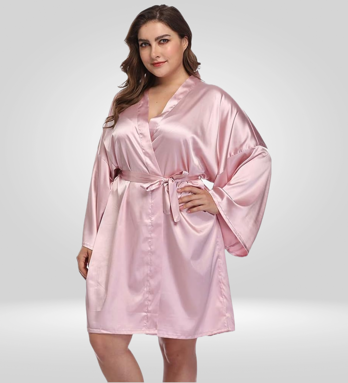 Dressing Robe Plus Size - Bella Babe by SK Nightsuit Nightdress Robes Silk Satin Nighty Gown Nightwear