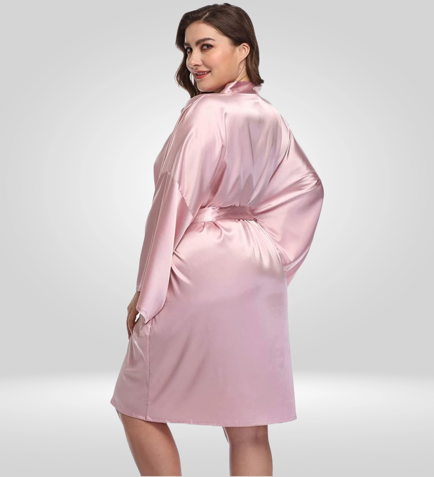 Dressing Robe Plus Size - Bella Babe by SK Nightsuit Nightdress Robes Silk Satin Nighty Gown Nightwear