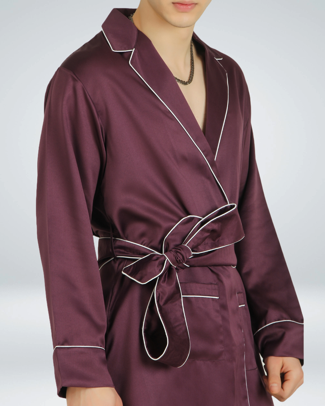 Luxe Satin Robe with Shorts - Bella Babe by SK Nightsuit Nightdress Robes Silk Satin Nighty Gown Nightwear