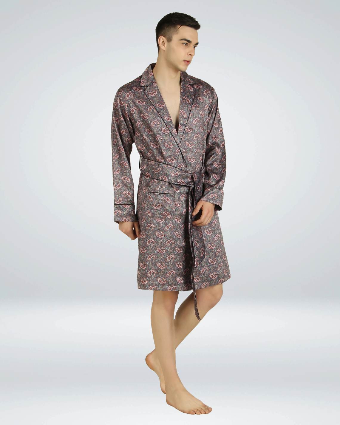 Luxe Satin Robe with Shorts - Bella Babe by SK Nightsuit Nightdress Robes Silk Satin Nighty Gown Nightwear