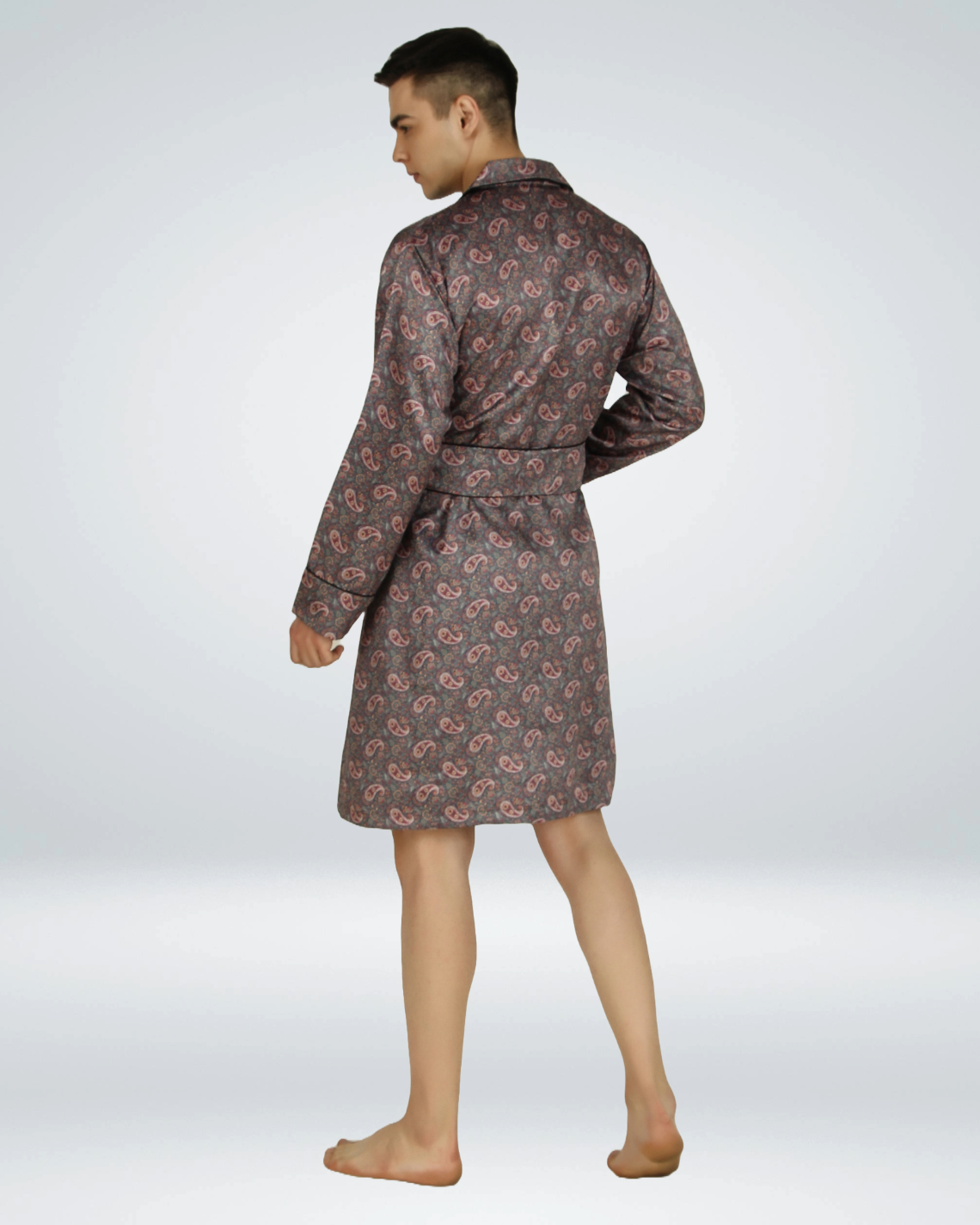 Luxe Satin Robe with Shorts - Bella Babe by SK Nightsuit Nightdress Robes Silk Satin Nighty Gown Nightwear