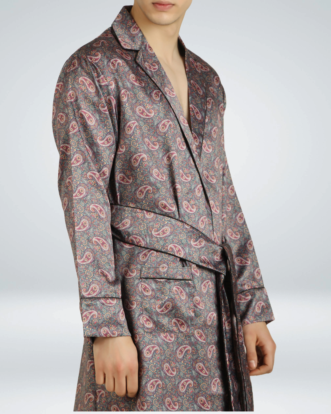 Luxe Satin Robe with Shorts - Bella Babe by SK Nightsuit Nightdress Robes Silk Satin Nighty Gown Nightwear
