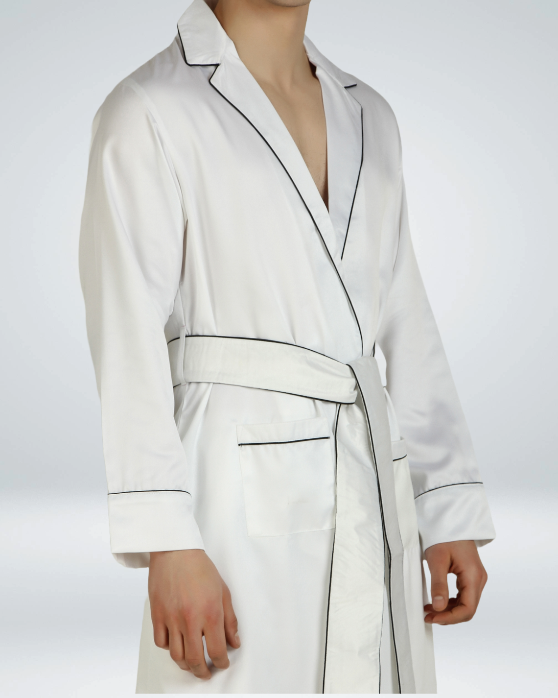 Luxe Satin Robe with Shorts.