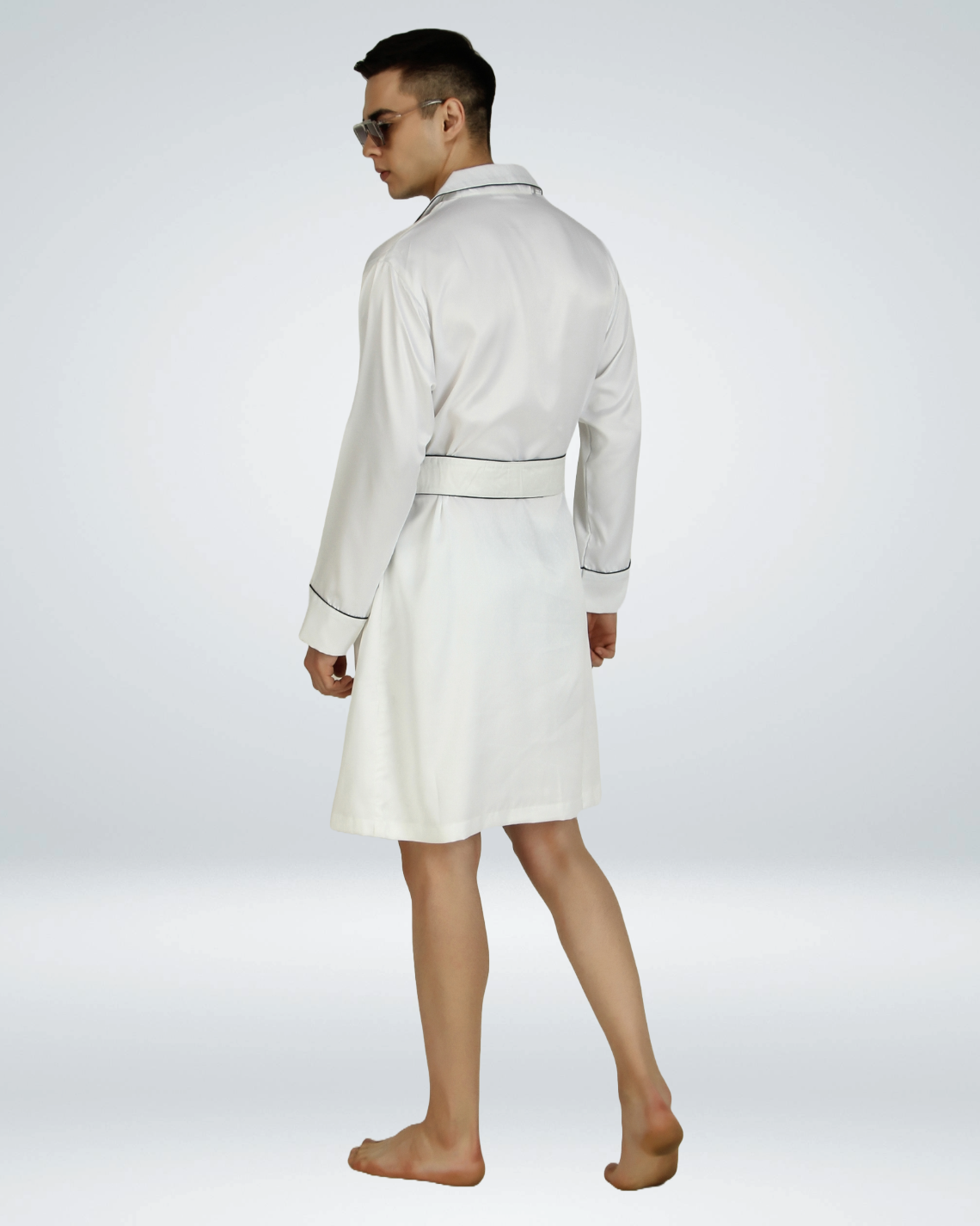 Luxe Satin Robe with Shorts - Bella Babe by SK Nightsuit Nightdress Robes Silk Satin Nighty Gown Nightwear