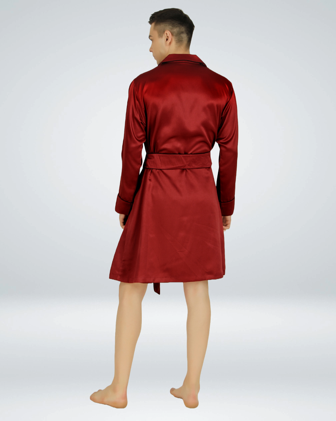 Luxe Satin Robe with Shorts - Bella Babe by SK Nightsuit Nightdress Robes Silk Satin Nighty Gown Nightwear