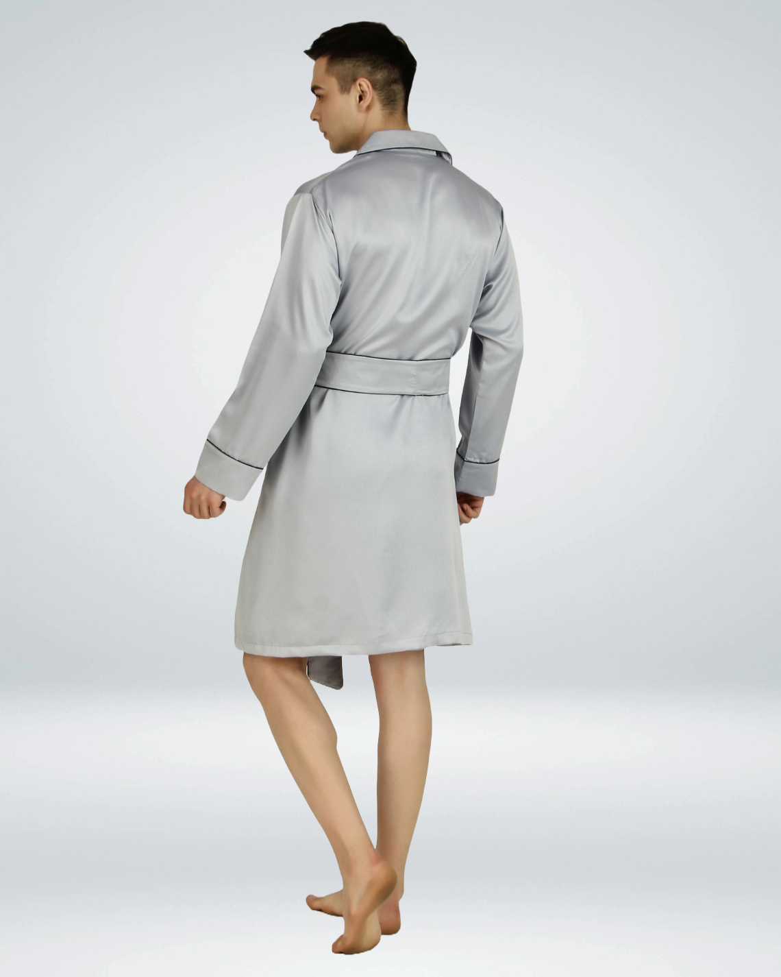 Luxe Satin Robe with Shorts - Bella Babe by SK Nightsuit Nightdress Robes Silk Satin Nighty Gown Nightwear