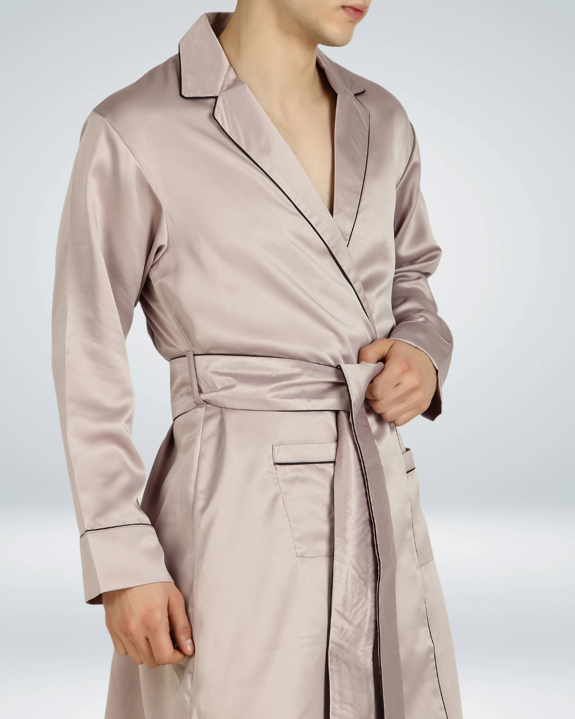 Luxe Satin Robe with Shorts - Bella Babe by SK Nightsuit Nightdress Robes Silk Satin Nighty Gown Nightwear