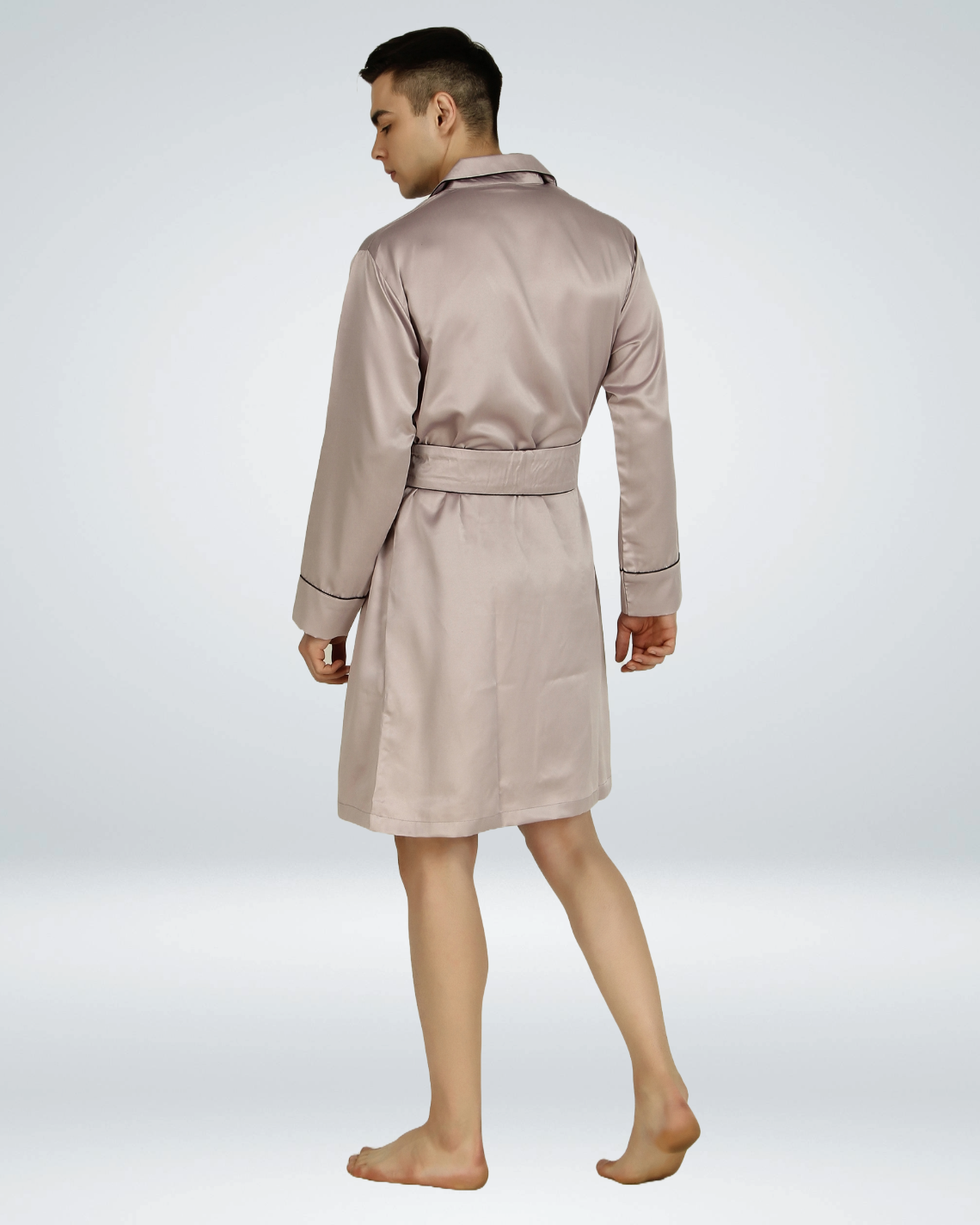 Luxe Satin Robe with Shorts - Bella Babe by SK Nightsuit Nightdress Robes Silk Satin Nighty Gown Nightwear