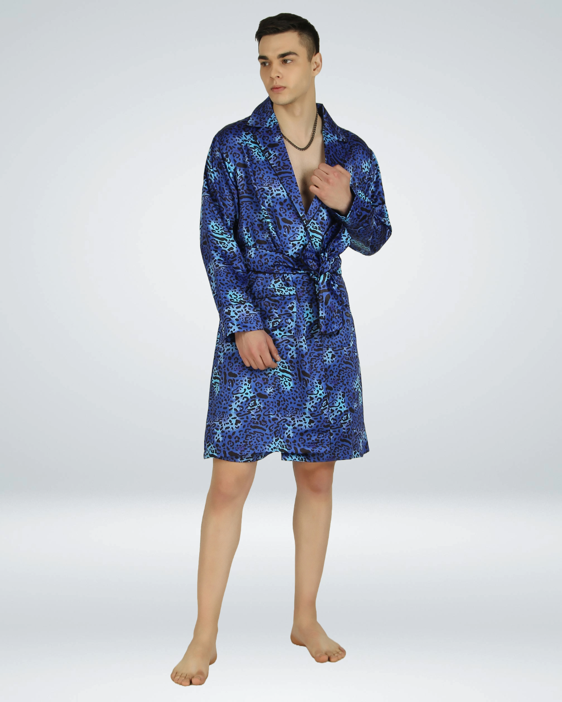 Luxe Satin Robe with Shorts - Bella Babe by SK Nightsuit Nightdress Robes Silk Satin Nighty Gown Nightwear