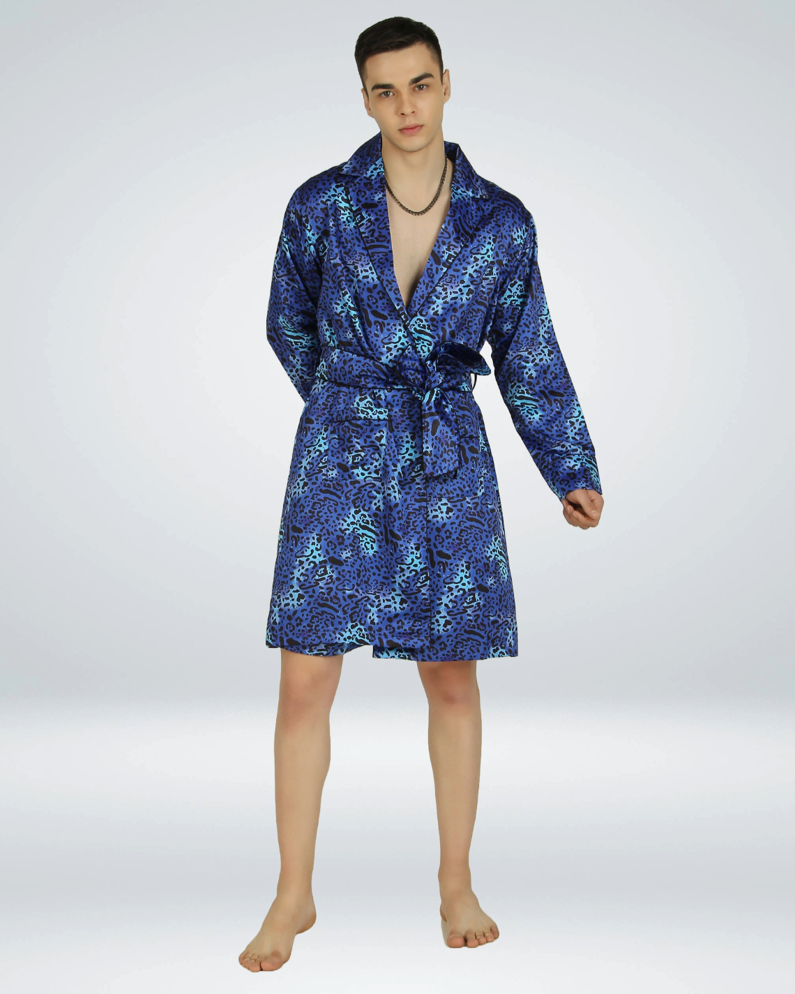 Luxe Satin Robe with Shorts - Bella Babe by SK Nightsuit Nightdress Robes Silk Satin Nighty Gown Nightwear