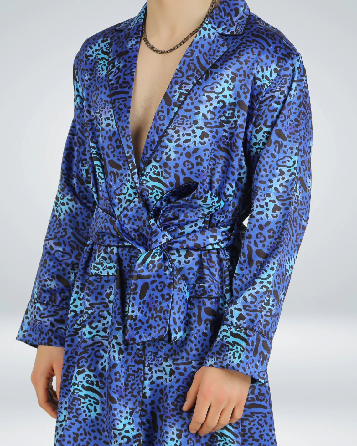 Luxe Satin Robe with Shorts.
