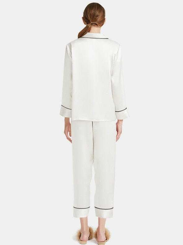 Modern Collar Coord Set (White).