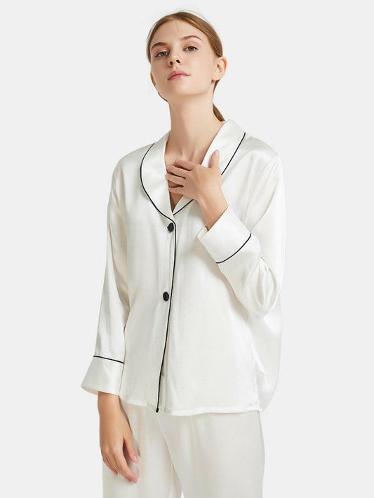 Modern Collar Coord Set (White).