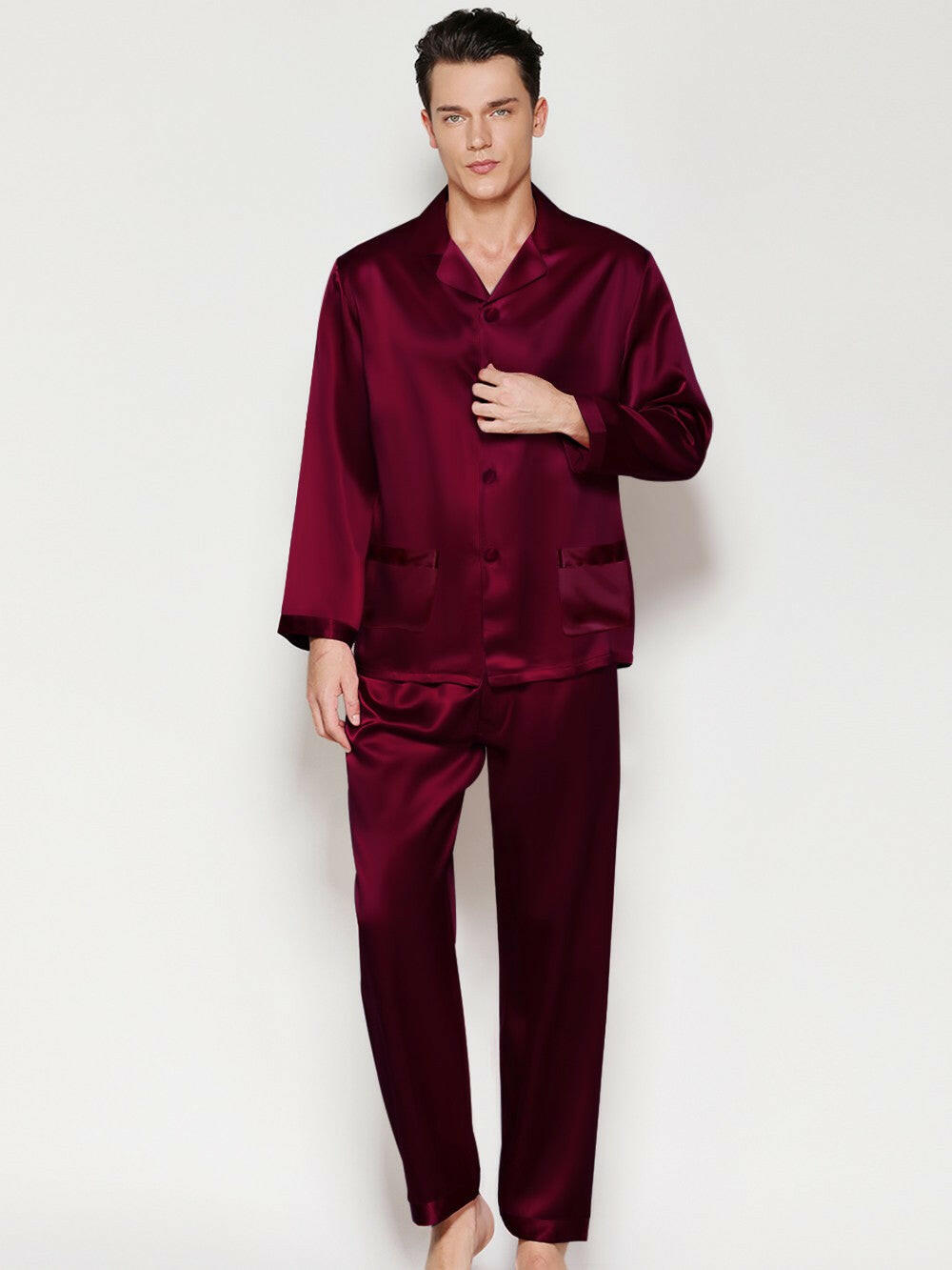 Luxury Satin Night Suit Solids.