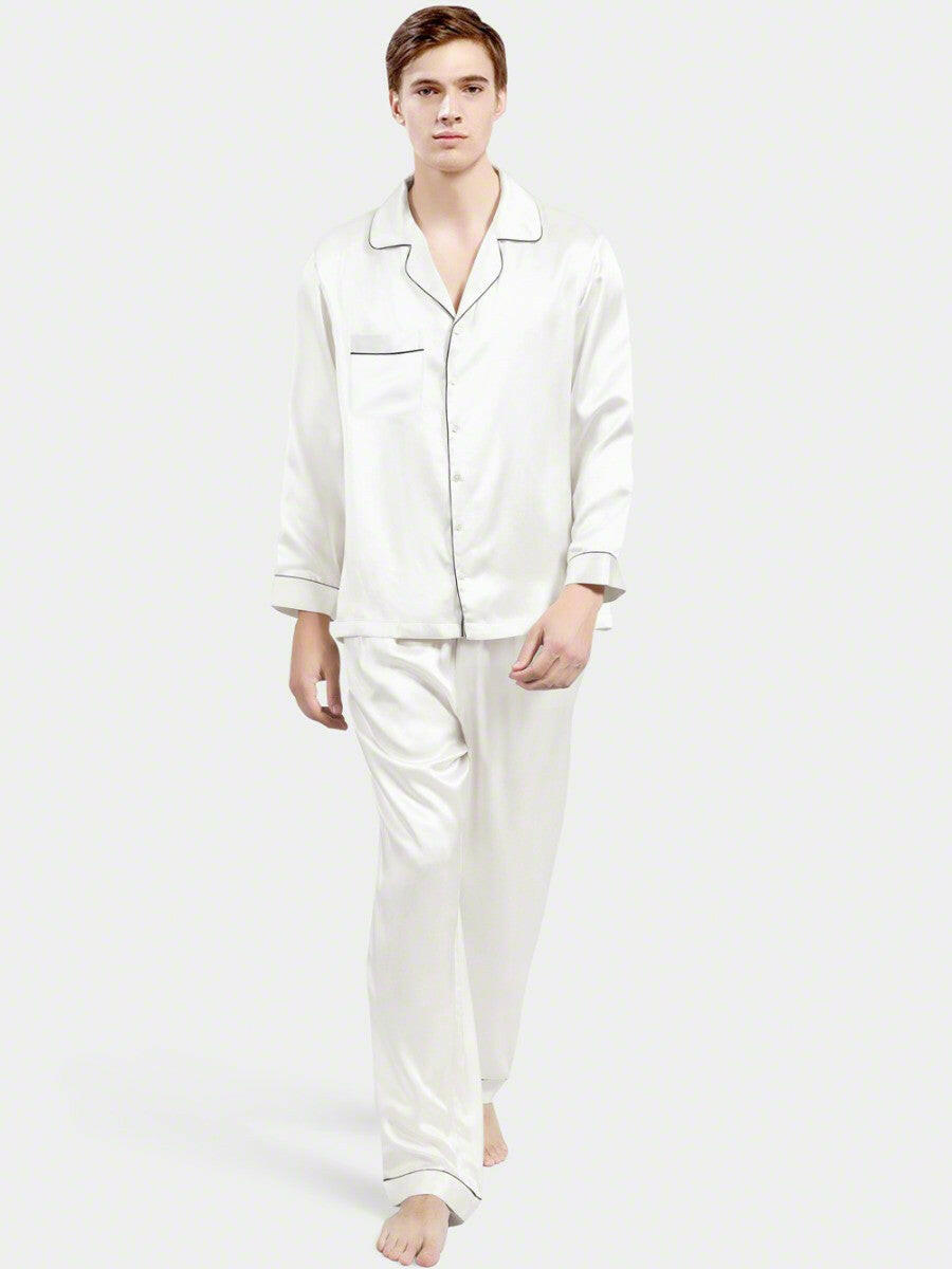 Satin Night Suit with Contrast Piping - Bella Babe by SK Nightsuit Nightdress Robes Silk Satin Nighty Gown Nightwear