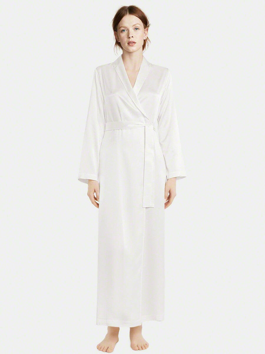 Long Satin Robe - Bella Babe by SK Nightsuit Nightdress Robes Silk Satin Nighty Gown Nightwear