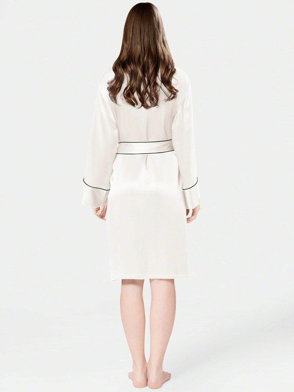 Luxe Satin Robe Set (Contrast Piping).