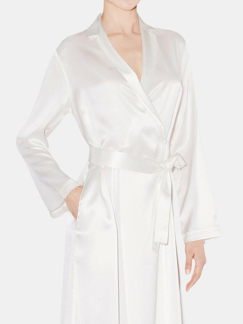 Long Satin Robe - Bella Babe by SK Nightsuit Nightdress Robes Silk Satin Nighty Gown Nightwear