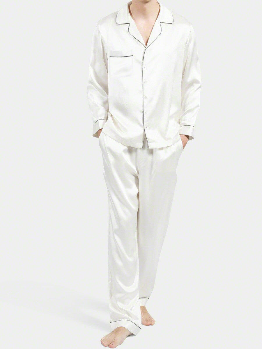 Satin Night Suit with Contrast Piping - Bella Babe by SK Nightsuit Nightdress Robes Silk Satin Nighty Gown Nightwear