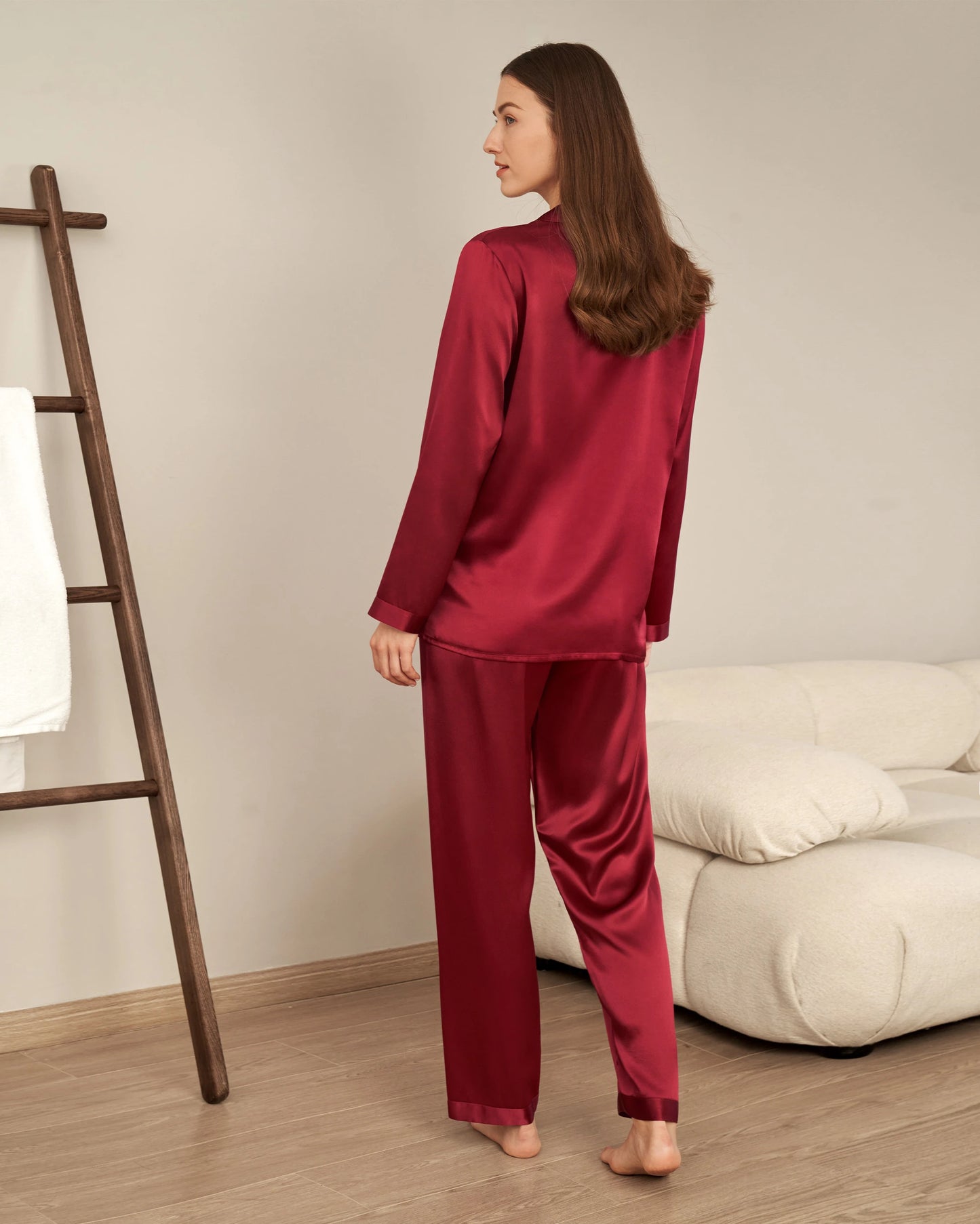 Silky Satin Pjs - Bella Babe by SK Nightsuit Nightdress Robes Silk Satin Nighty Gown Nightwear