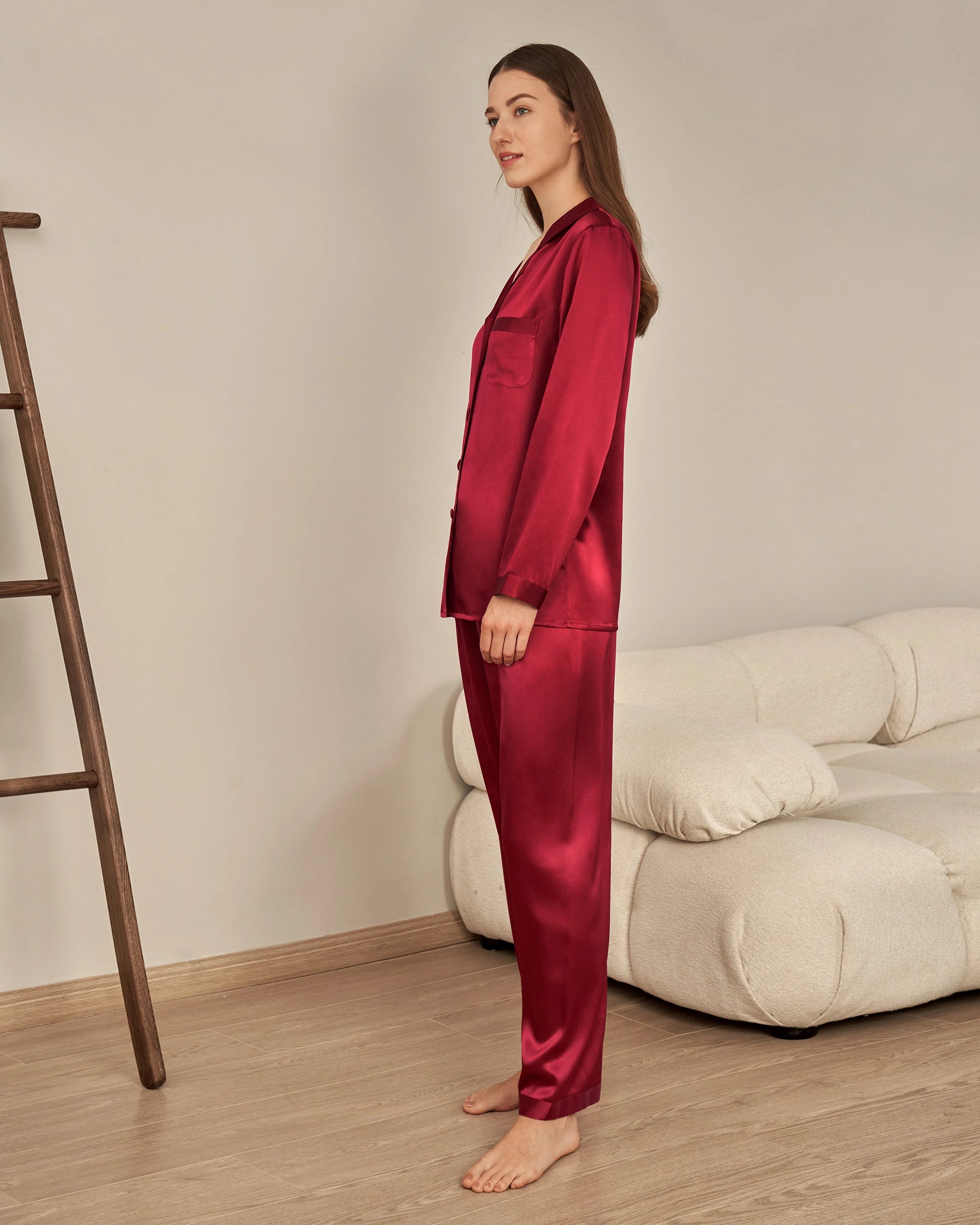 Silky Satin Pjs - Bella Babe by SK Nightsuit Nightdress Robes Silk Satin Nighty Gown Nightwear