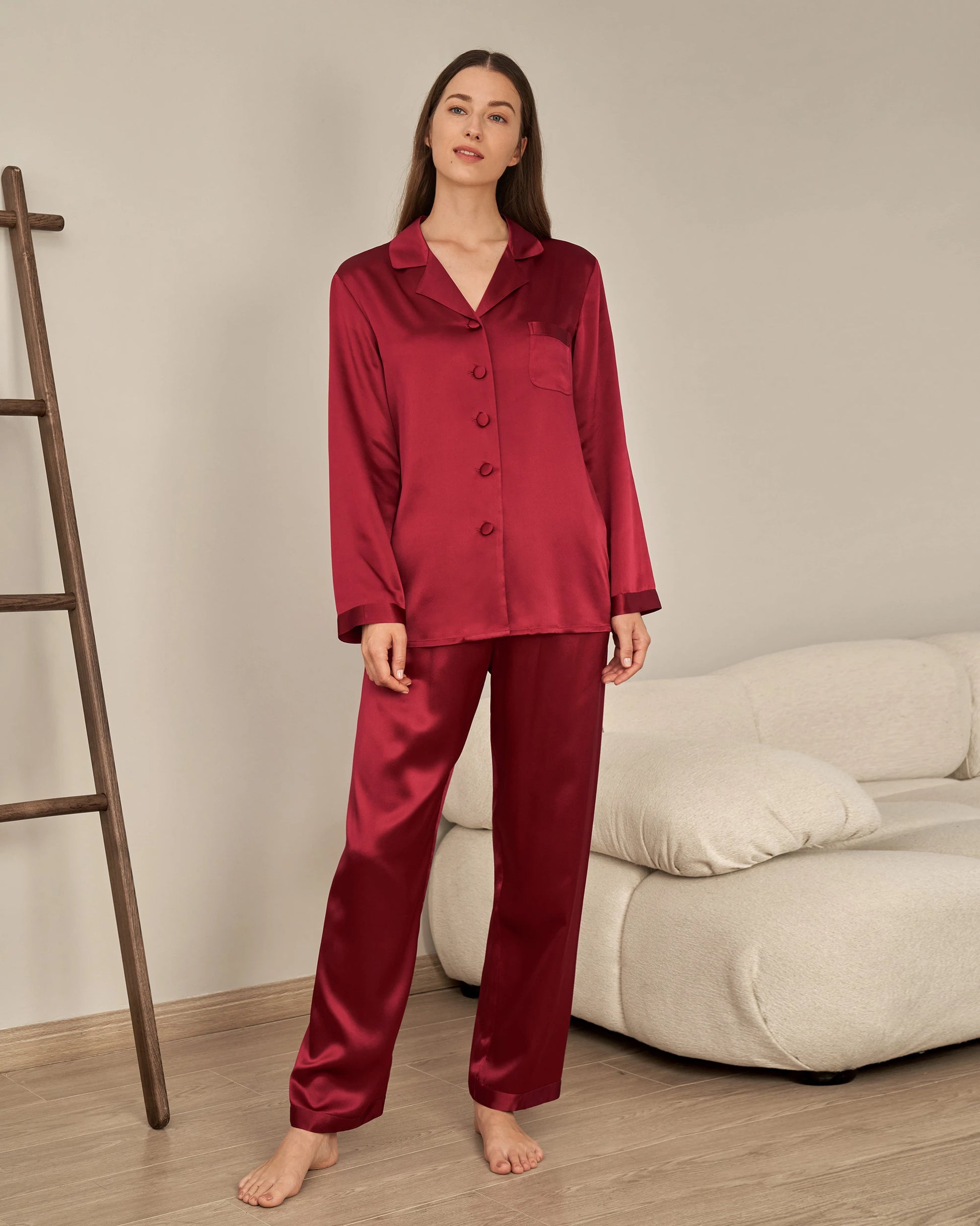 Silky Satin Pjs - Bella Babe by SK Nightsuit Nightdress Robes Silk Satin Nighty Gown Nightwear