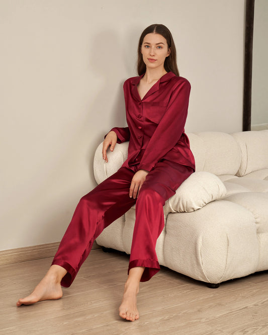 Silky Satin Pjs - Bella Babe by SK Nightsuit Nightdress Robes Silk Satin Nighty Gown Nightwear