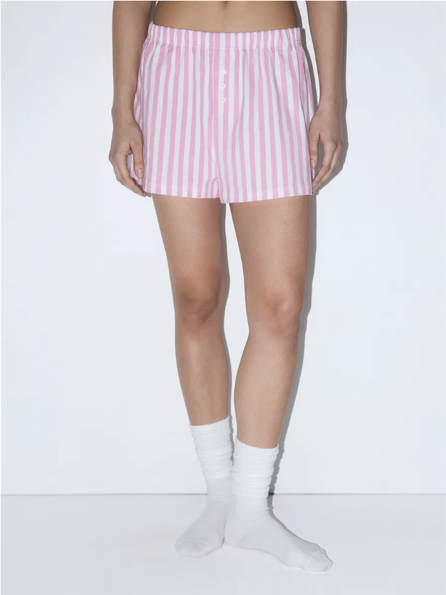 Cotton Striped Boyshorts.