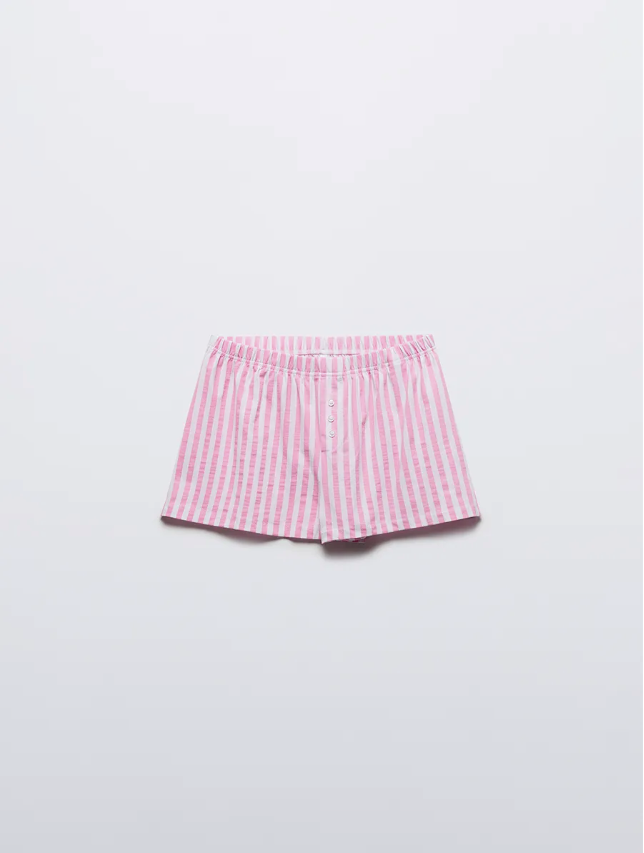 Cotton Striped Boyshorts.