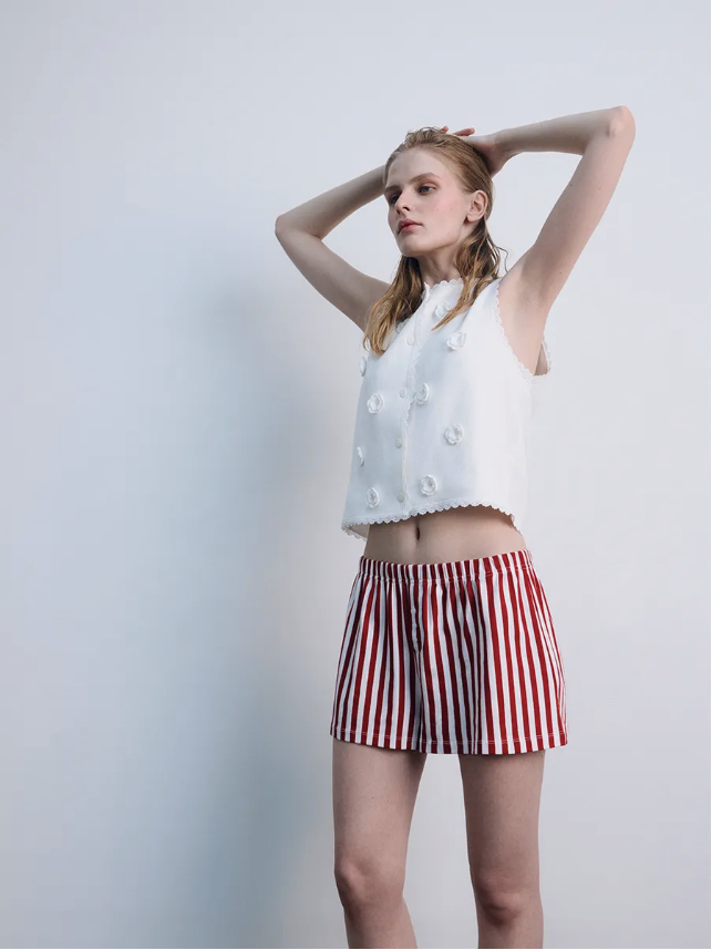 Cotton Striped Boyshorts.