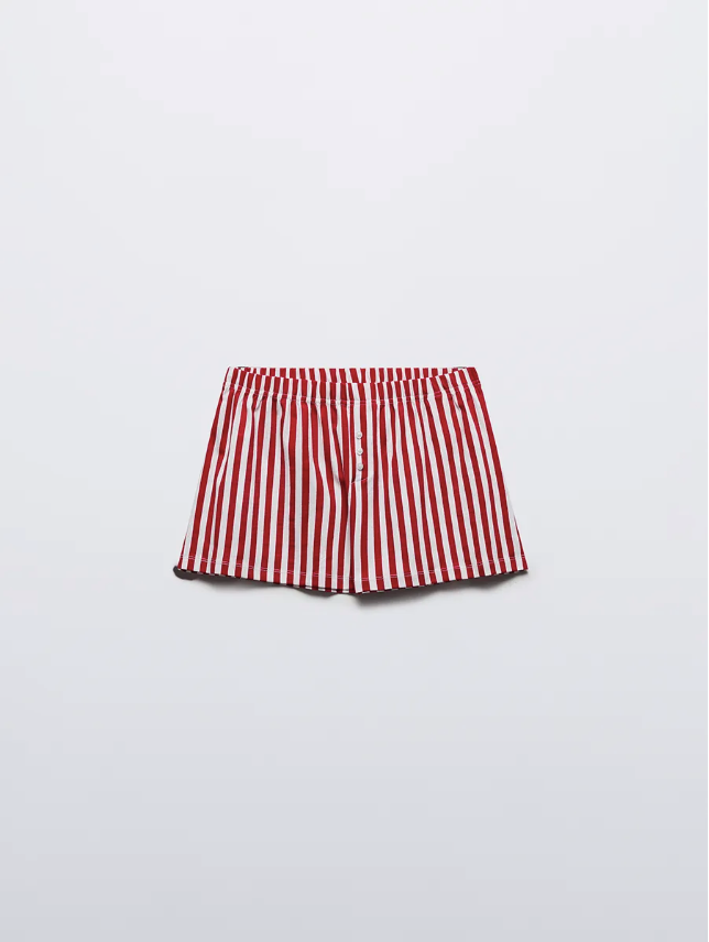 Cotton Striped Boyshorts.