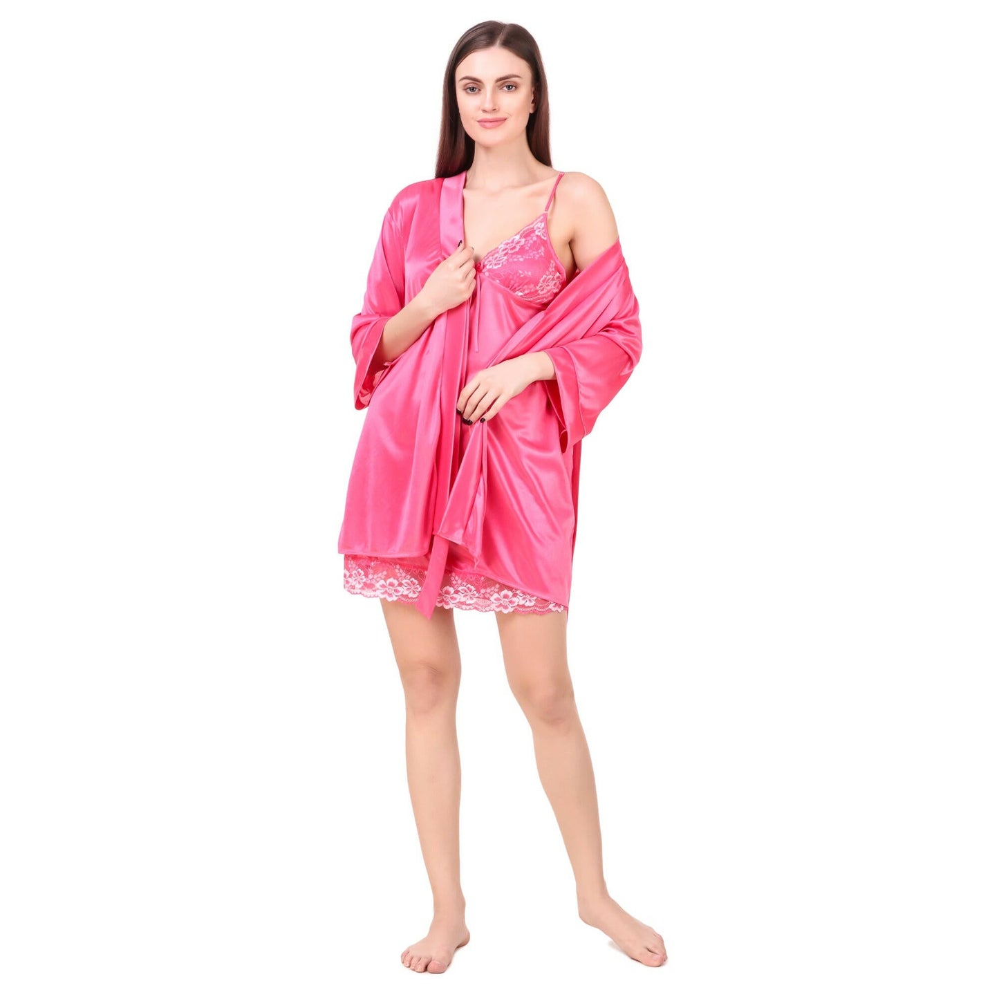 Babydoll Robe Set Pink - Bella Babe by SK