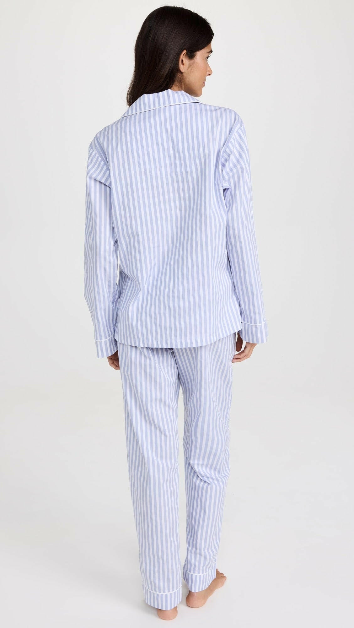 Loungewear Set Sky Blue Stripe 100% Cotton.
