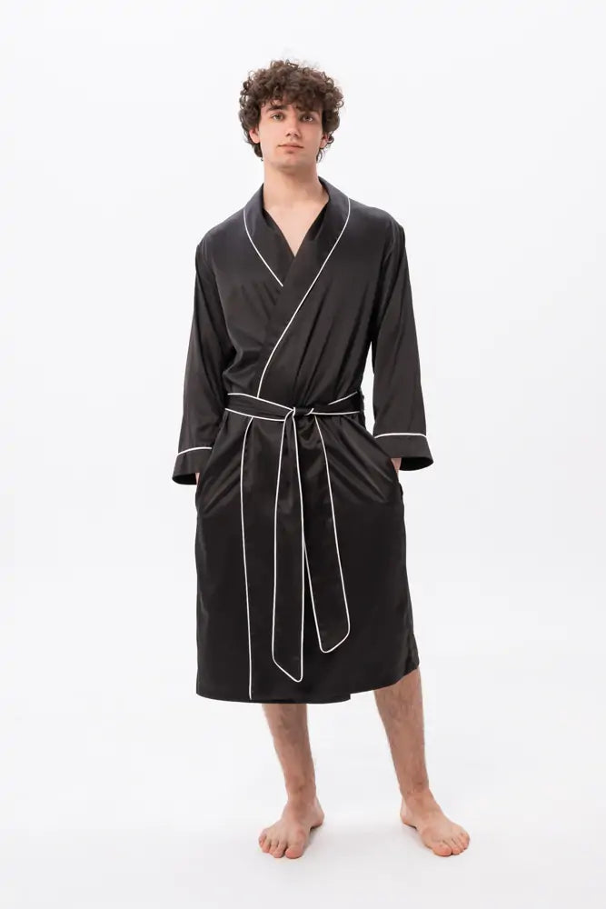 Classic Robe with Piping (Side Pockets).