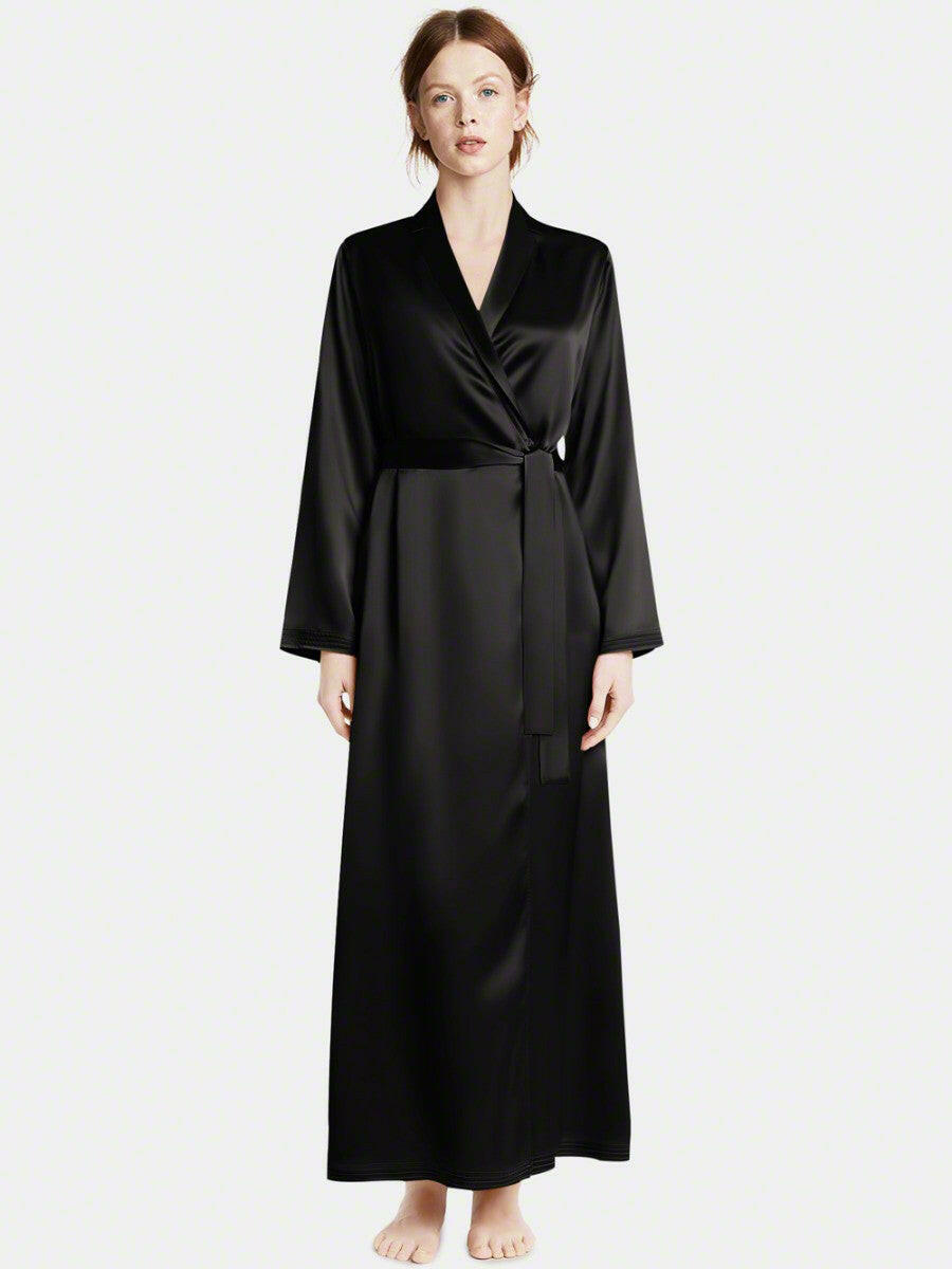 Long Satin Robe - Bella Babe by SK Nightsuit Nightdress Robes Silk Satin Nighty Gown Nightwear